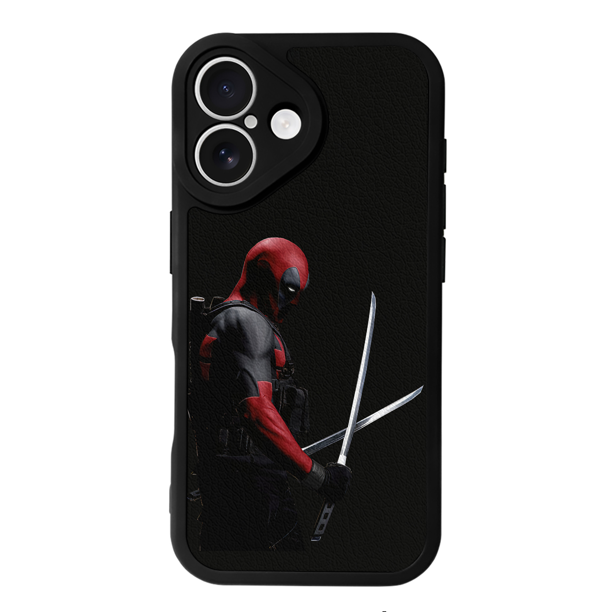 （画像用） Deadpool デッドプール 【iPhone 16シリーズ対応】シリコンスマホケース（レザー調） 材質：シリコン